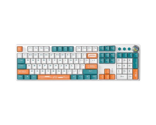 Клавіатура Aula F2088 PRO Plus 9 Orange Keys KRGD Blue USB UA White/Blue (6948391234908)