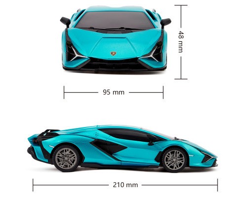 Радіокерована іграшка KS Drive Lamborghini Sian 1:24, 2.4Ghz синий (124GLSB)