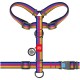 Шлея для собак WAUDOG Nylon з QR паспортом анатомічна H-подібна 