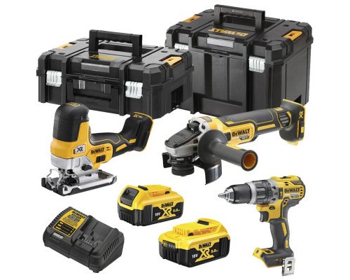 Набір електроіструментів DeWALT 3 од. 18 В XR Li-lon, вага 11.7 кг, 2 кейса, 2 АКБ та ЗП (DCK329P2T)
