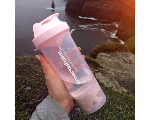 Шейкер спортивний SmartShake Slim 500ml Cotton Pink (10252501)