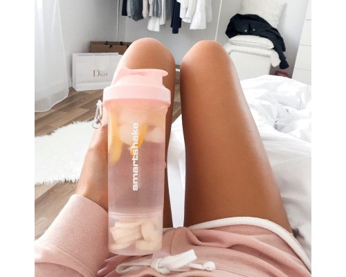 Шейкер спортивний SmartShake Slim 500ml Cotton Pink (10252501)