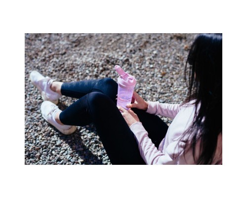 Шейкер спортивний SmartShake Slim 500ml Cotton Pink (10252501)