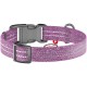 Нашийник для тварин WAUDOG Re-cotton з QR паспортом світловідбивний Ш 20 мм Д 28-40 см фіолетовий (02889)