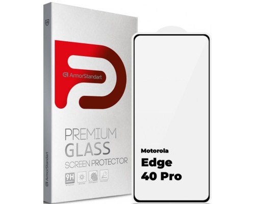 Скло захисне Armorstandart Edge Glue Curved Motorola Edge 40 Pro Black (ARM67864)