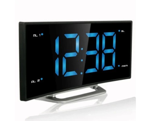 Настільний годинник Technoline WT460 Blue LED з радіо Black/Silver (DAS301824) Настільний годинник Technoline WT460 Blue LED з радіо Black/Silver (DAS301824)