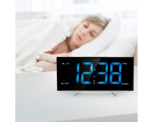 Настільний годинник Technoline WT460 Blue LED з радіо Black/Silver (DAS301824) Настільний годинник Technoline WT460 Blue LED з радіо Black/Silver (DAS301824)