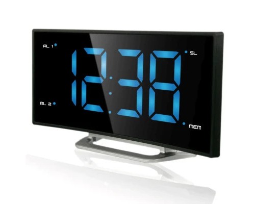 Настільний годинник Technoline WT460 Blue LED з радіо Black/Silver (DAS301824) Настільний годинник Technoline WT460 Blue LED з радіо Black/Silver (DAS301824)