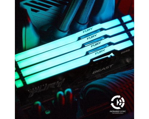 Модуль пам'яті для комп'ютера DDR5 64GB (2x32GB) 5600 MHz Beast RGB Kingston Fury (ex.HyperX) (KF556C36BBEAK2-64) Модуль пам'яті для комп'ютера DDR5 64GB (2x32GB) 5600 MHz Beast RGB Kingston Fury (ex.HyperX) (KF556C36BBEAK2-64)