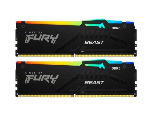 Модуль пам'яті для комп'ютера DDR5 64GB (2x32GB) 5600 MHz Beast RGB Kingston Fury (ex.HyperX) (KF556C36BBEAK2-64) Модуль пам'яті для комп'ютера DDR5 64GB (2x32GB) 5600 MHz Beast RGB Kingston Fury (ex.HyperX) (KF556C36BBEAK2-64)