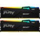 Модуль пам'яті для комп'ютера DDR5 64GB (2x32GB) 5600 MHz Beast RGB Kingston Fury (ex.HyperX) (KF556C36BBEAK2-64)