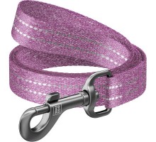 Повідок для собак WAUDOG Re-cotton світловідбивний L-XL Ш 25 мм Д 300 см фіолетовий (03219)