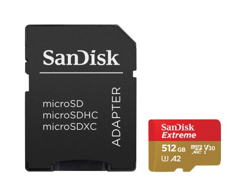 Карта пам'яті SanDisk 512GB microSD class 10 UHS-I U3 V30 Extreme (SDSQXAV-512G-GN6MA) Карта пам'яті SanDisk 512GB microSD class 10 UHS-I U3 V30 Extreme (SDSQXAV-512G-GN6MA)
