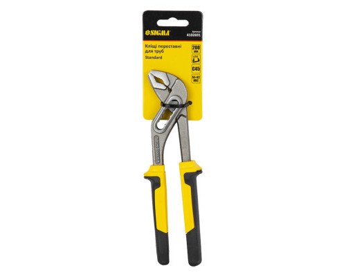 Ключ Sigma переставний для труб Standard 200мм (4102691)