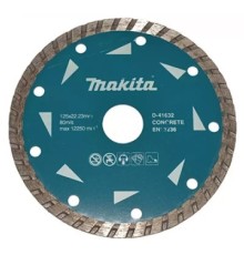 Круг відрізний Makita алмазний по бетону турбо 125х22.23 мм (D-41632)