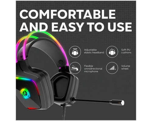 Навушники Canyon GH-9A Darkless Gaming 3.5 мм RGB Black (CND-SGHS9A)