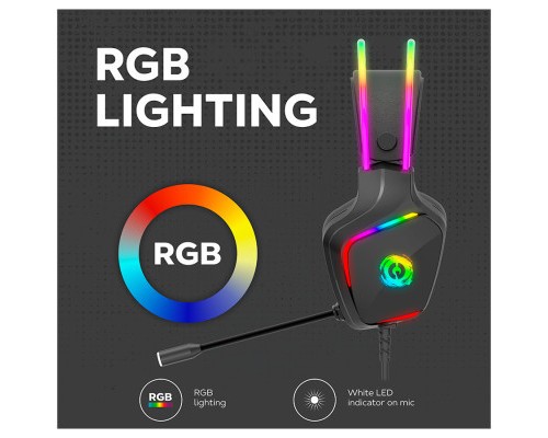 Навушники Canyon GH-9A Darkless Gaming 3.5 мм RGB Black (CND-SGHS9A)