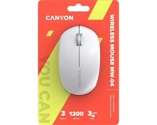 Мишка Canyon MW-04 Bluetooth White (CNS-CMSW04W)