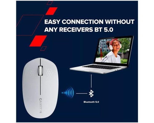 Мишка Canyon MW-04 Bluetooth White (CNS-CMSW04W)