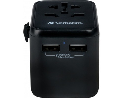 Зарядний пристрій Verbatim UTA-01 (2xUSB) (49543)