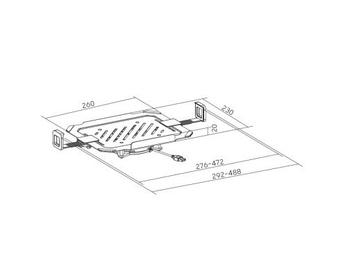 Підставка до ноутбука OfficePro для кронштейнів VESA 75x75,100x100 +RGB (LH474B)