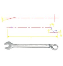 Ключ KING TONY ріжково-накидний 45 градусів 9 мм (1063-09)