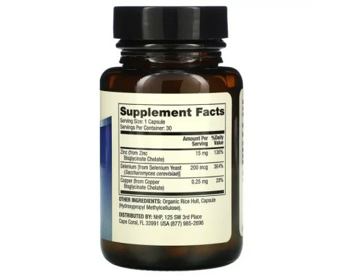 Мінерали Dr. Mercola Цинк та Селен, Zinc plus Selenium, 30 капсул (MCL-03065)
