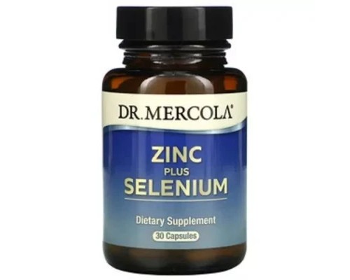 Мінерали Dr. Mercola Цинк та Селен, Zinc plus Selenium, 30 капсул (MCL-03065)