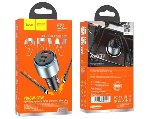 Зарядний пристрій HOCO NZ9 charger set(C to C) USB-A/Type-C Black (6931474795120)