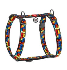 Шлея для собак WAUDOG Nylon з QR-паспортом анатомічна H-подібна 
