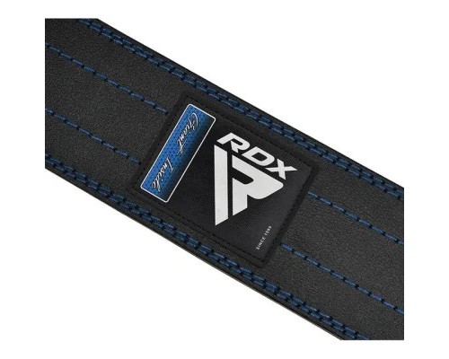 Атлетичний пояс RDX для пауерліфтингу RD1 шкіряний Blue L (WPB-RD1U-L)