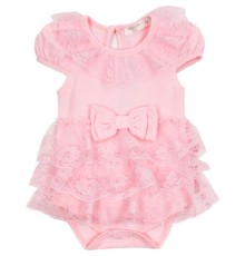 Боді дитяче Breeze пісочник з рюшем (14298-92G-pink)