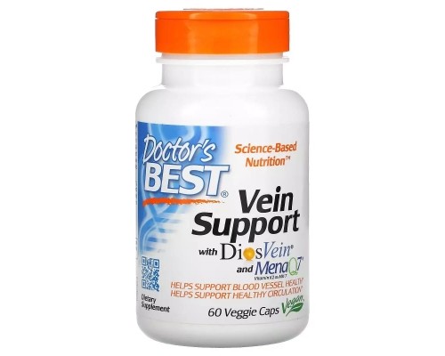 Вітамін Doctor's Best Поддержка вен, Vein Support with DiosVein and MenaQ7, 60 вегетарианских (DRB00185) Вітамін Doctor's Best Поддержка вен, Vein Support with DiosVein and MenaQ7, 60 вегетарианских (DRB00185)