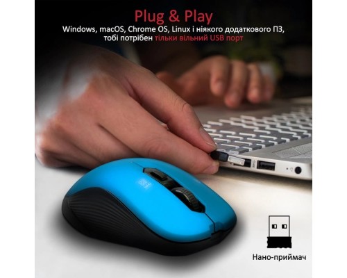Мишка Promate Slider Wireless Blue (slider.blue)
