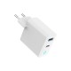 Зарядний пристрій Gembird 1хUSB-A (QC3.0 18W) + 1xType-C (PD 65W) white (TA-UC-PDQC65L-W-01)
