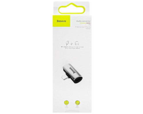 Перехідник L46 Lightning (1 Male / 2 Female) (CAL46-S1) Black-Silver Baseus (CAL46-S1)