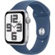 Смарт-годинник Apple Watch SE 2024 GPS 44mm Silver Aluminium Case with Denim Sport Band - S/M (MXEQ3QH/A)