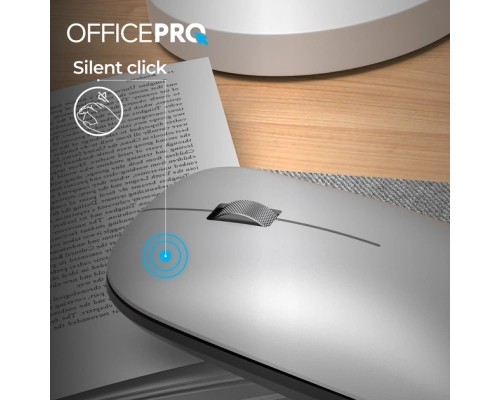 Мишка OfficePro M225S Silent Click Wireless Silver (M225S)