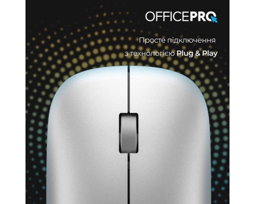 Мишка OfficePro M225S Silent Click Wireless Silver (M225S)