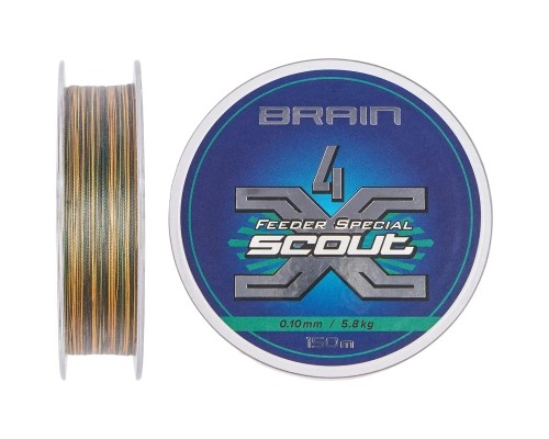 Шнур Brain Scout 4X 150m (camo) 0.163mm 9.8kg (1858.54.83)