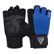 Рукавички для фітнесу RDX W1 Half Blue Plus M (WGA-W1HU-M+)