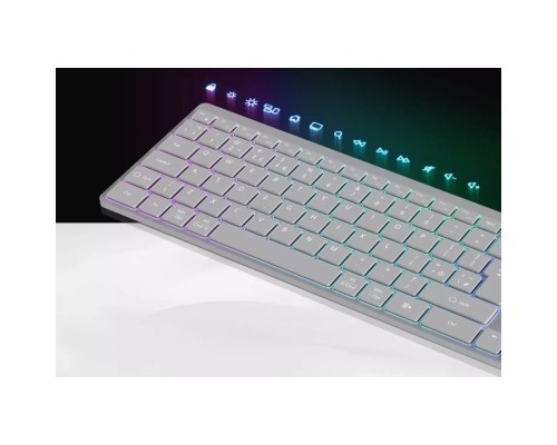 Клавіатура Canyon HKB-W11 Slim Dual Mode Wireless/Bluetooth RGB UA Grey (CNS-HBTK11G)