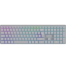 Клавіатура Canyon HKB-W11 Slim Dual Mode Wireless/Bluetooth RGB UA Grey (CNS-HBTK11G)