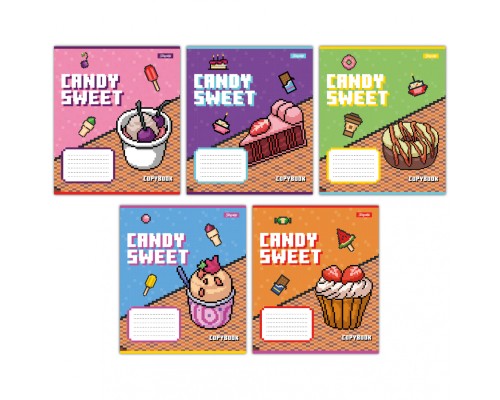 Зошит 1 вересня Candy sweet А5 12 аркушів коса лінія (767201)