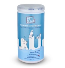 Вологі серветки для тварин Pet Clean PET WATERLESS SHAMPOO WIPES швидке очищення складок з медово-вівсяним ароматом 50 шт (8939111098762)