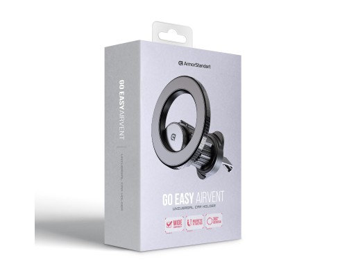 Універсальний автотримач Armorstandart GoEasy Airvent magnetic Black (ARM85336)