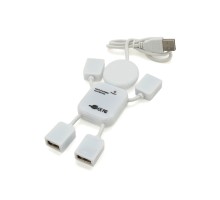Концентратор Voltronic USB 2.0 to 4xUSB man OEM (YT-HM4-W)