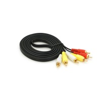 Кабель мультимедійний 3xRCA M to 3xRCA M 3.0m black Voltronic (YT-3хRCA(M)/3хRCA(M)-3.0G)