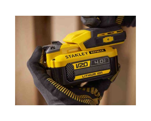 Дриль Stanley кутова FATMAX® V20, Li-lon 18V, 45 Нм, 0-600/1900 об/хв (без АКБ та ЗП) (SFMCD750B)