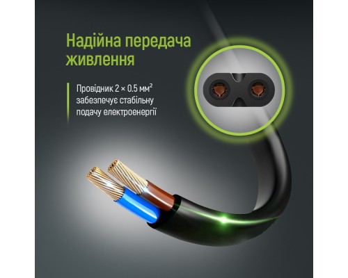 Кабель живлення C7 3m black ColorWay (CW-CBP086-BK)